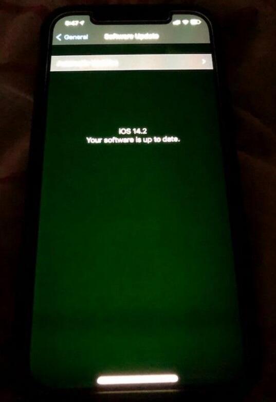 苹果承认iPhone12存绿屏问题