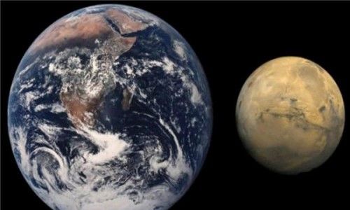 火星上看地球真实照片 在火星上看地球是蓝色的吗