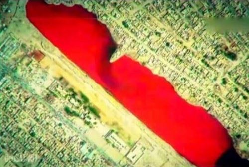 谷歌地图伊拉克血湖之谜 湖水被鲜血染红化学污染/视频