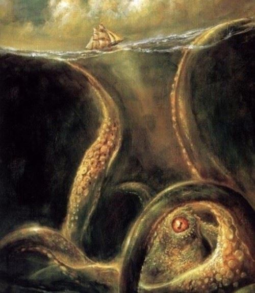深海巨兽挪威海怪 体长100米的恐怖八爪怪(海盗克星)